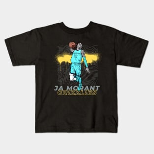 JA MORANT YELLOW GRIZZLIES Kids T-Shirt